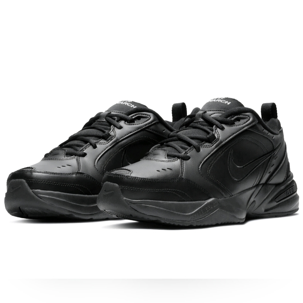 Nike AIR MONARCH IV Men Black 001 Walking Shoe Sneaker WIDE WIDTH 4E US Size 11 - Picture 2 of 6